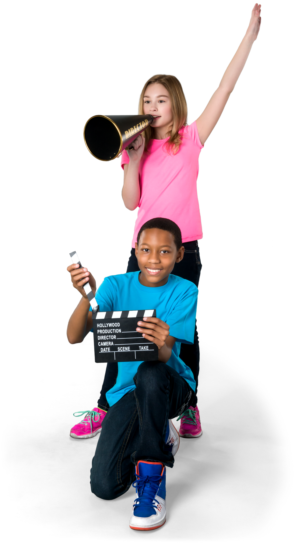 Kids with Clapboard and Megaphone